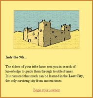 A screenshot from the Lost City. Click to see a larger one.